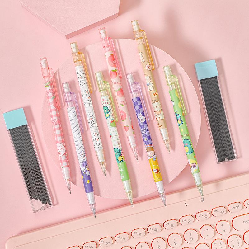 Adorable 0.5mm Mechanical Pencils for Students - No Sharpening Needed, Easy Click Design, Perfect for School