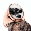 Man'S White Buffalo Turquoise Copper Plated Ring US 9 Summer Collection N5L04