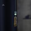 Green Sandalwood Pen Pendant Keychain & Phone Strap Ornament Unisex Gift