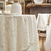 Sunflower Tablecloth White Lace Knitted Round Table Rectangular Coffee Table Dining Table Desk TV Cabinet Cover Cloth