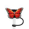 2Pcs Straw Cover Beautiful Butterfly Shape Silicone Straw Lid Food-grade Straw End Plug for Home Party Bar