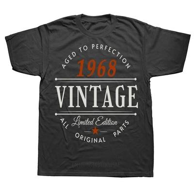 Neuheit Vintage Geboren 1968 Klassische T-Shirts Baumwolle Streetwear Kurzarm Geburtstagsgeschenke Sommerstil T-Shirt Herrenbekleidung