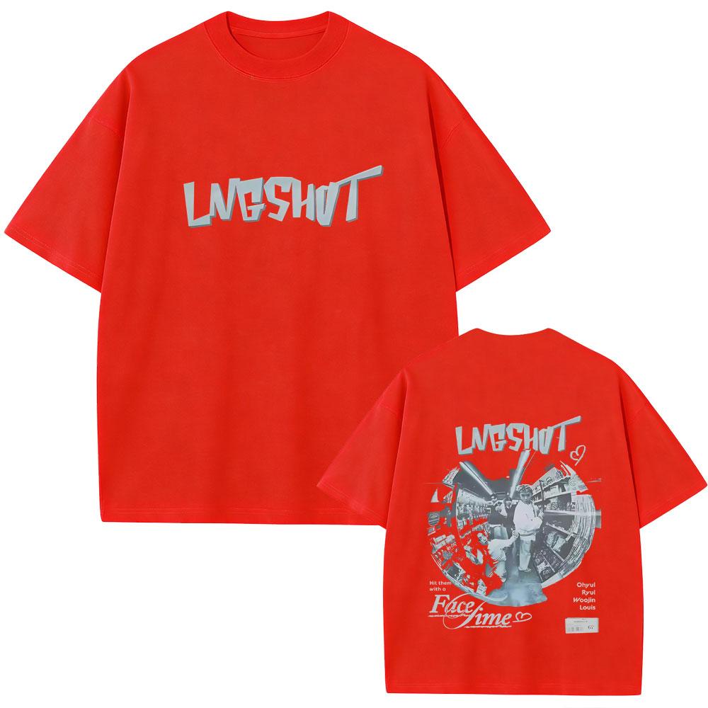 Korean Band Lngshot Graphic Tshirt Unisex Women Clothing Kpop Fashion Trend Short Sleeve Unisex Casual Oversized Crewneck T Shirts