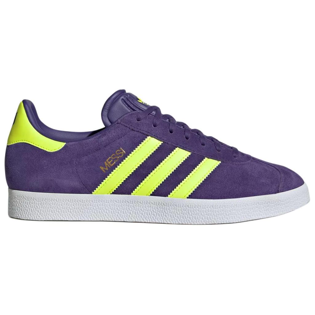 Lionel Messi X Adidas Gazelle Triunfo Estelar Pack Unisex Sneakers Purple Lucid-Lemon Cloud-White IH8164