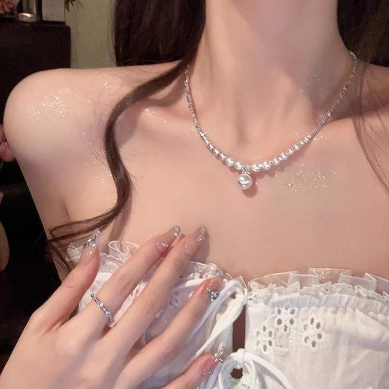 Elegant Irregular Imitation Pearl Beads Necklace for Women Vintage Party Wedding Tassels Choker Fashion Jewelry Accessories Gift