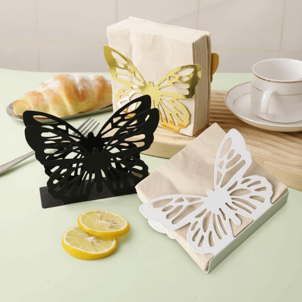 Iron Napkin Storage Butterfly Rabit Shape Tissue Dispenser Paper Towel Holder Kitchen