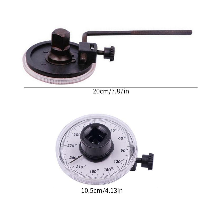 1/2 Inch Drive Torque Angle Gauge 360 Degree Angle Rotation Measurer Hand Tool Wrench Measuring Automotive Meter Tools Portable