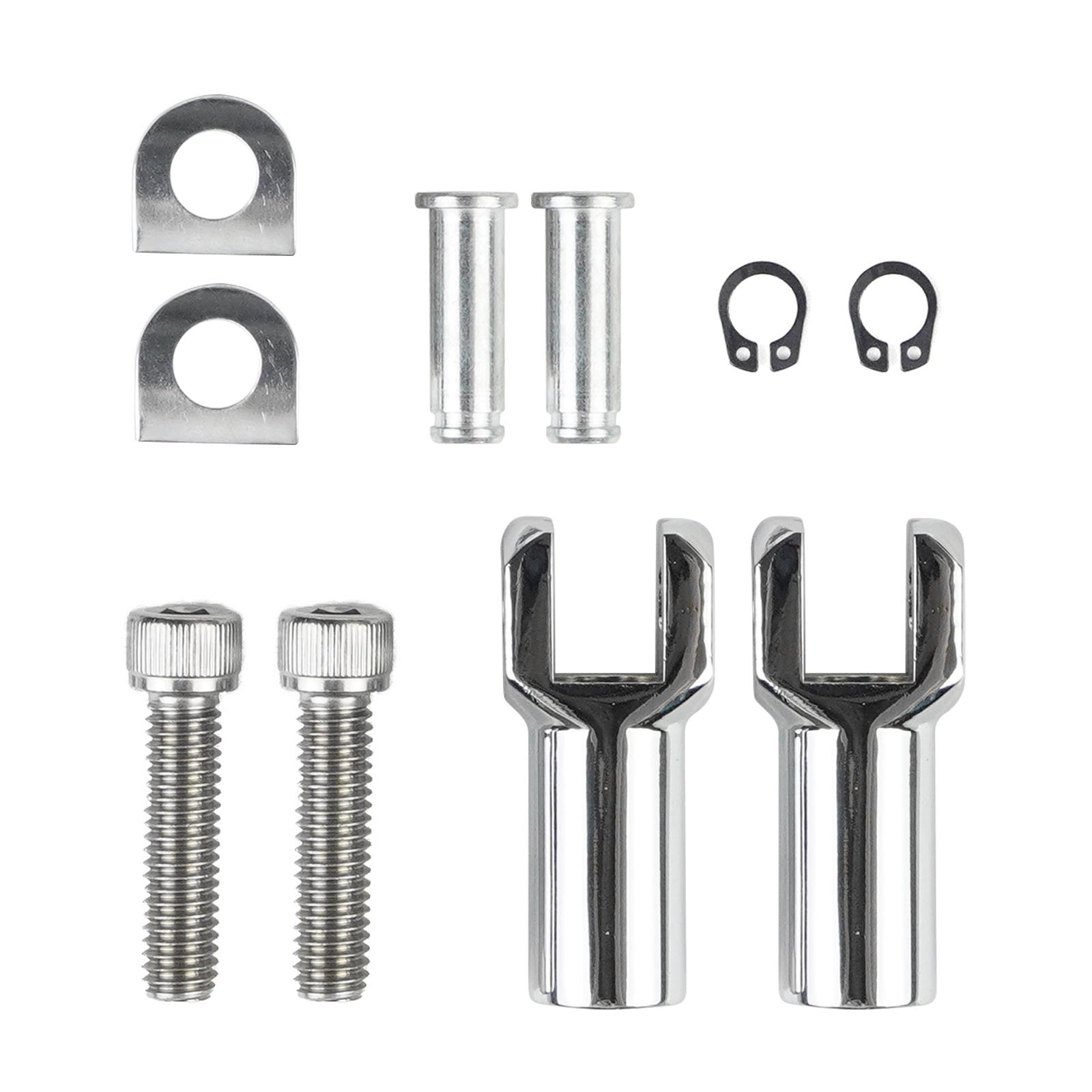 

Крепления для подножек для мотоцикла Davidson Softail 2000-2017, комплект скоб для крепления подножек для пассажира, крепления для подножек серебряный