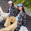 Girls' Retro Plaid Long Sleeve Shirt for Teens - Spring/Autumn Loose Fit