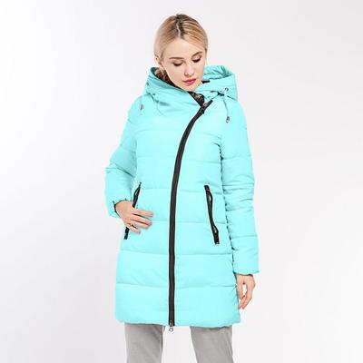 Women Winter Causal Down Cotton Parkas Jacket Coat Middle Long Hooded Stand Collar Zipper Warm Slim Pocket Solid Color