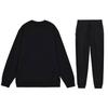 Li-Ning Letter Logo Print Crew Neck Pullover Fleece Sports Sweatpants And Hoodie Set Men Sweatpants And Hoodie Black AWDTC71-1+AKLSC99-1