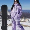 Waterproof Fleece-Lined Ski Suit Set: Warm Hooded Top & Pants for Men and Women