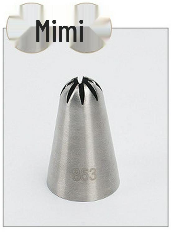304 Stainless Steel 6-Tooth & 8-Tooth Large 1C Flower Cake Piping Tips for Cream & Cookie Decoration