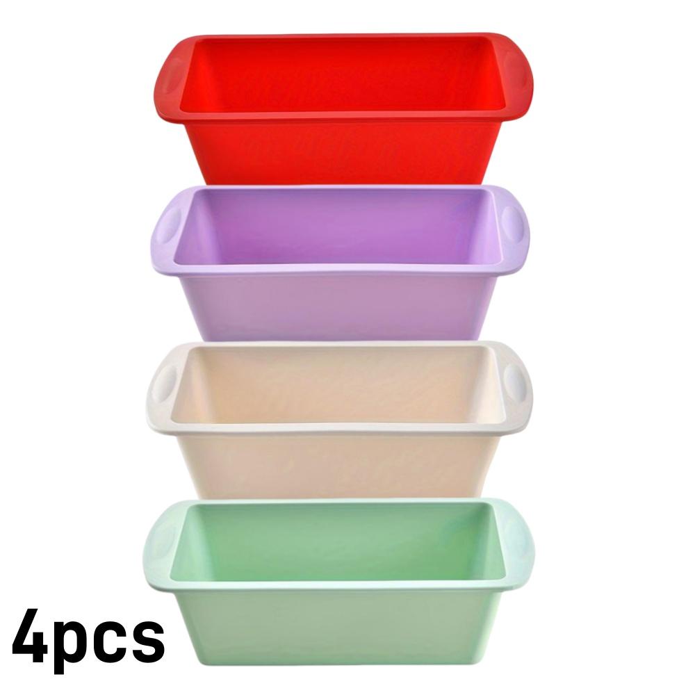 1/4pcs Non-Stick Loaf Pans Flexible Silicone Rectangle Cake Pan for Baking Bread BPA Free Brownie Toast Mold Kitchen Essentials