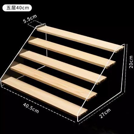 Marathon Medal Display Stand Acrylic Storage Box Wooden Frame Storage Rack for Badges And Medals Simple Style Home Organization