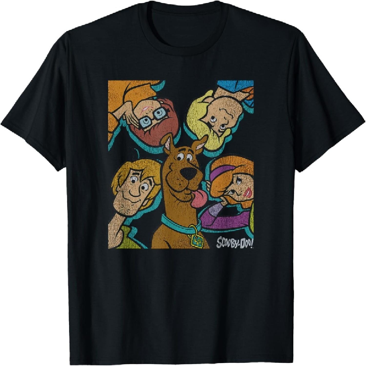 Футболка с постером группы Scooby-Doo Big Face XXXXXL разноцветный