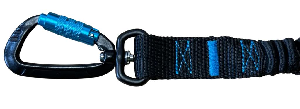 Leash with Shock Absorber BLACK Adjustable with Handle 400kg Shortened Hip Belt