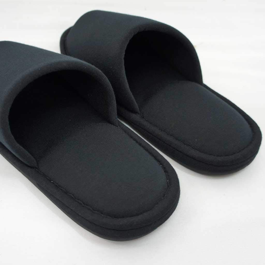 Hakihaki Kobo Slippers by CREO Knit LL Size to Loose Made in Japan - Men's Slippers, (Up 29cm), Jumbo, Washable, Fit, Black,