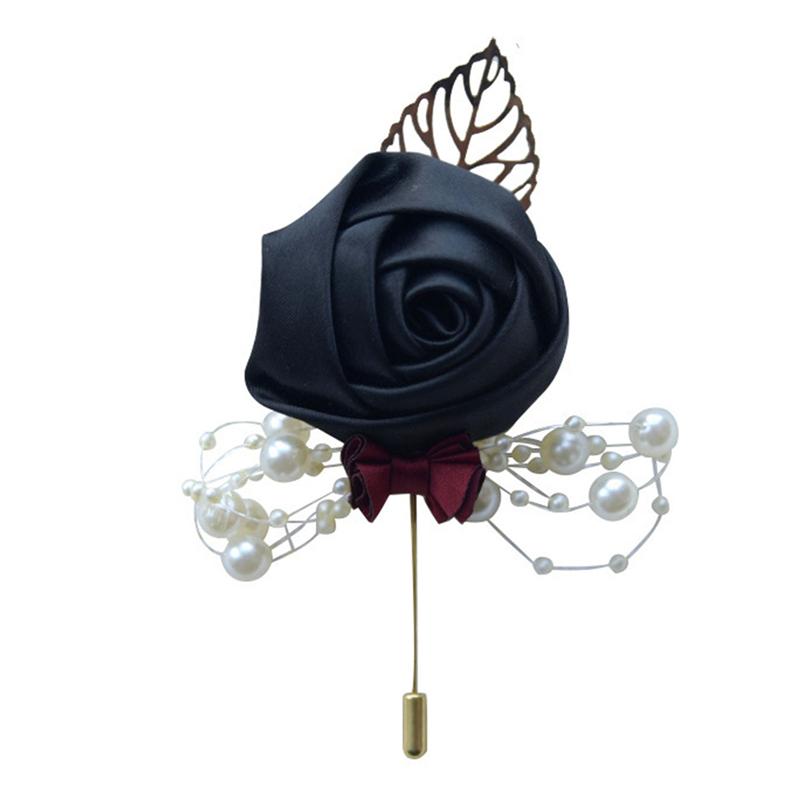 Bust Brooch Suit Collar Flower Wedding Groom And Bride Brooches Accessories Rose Collars Flower Simulation Conference