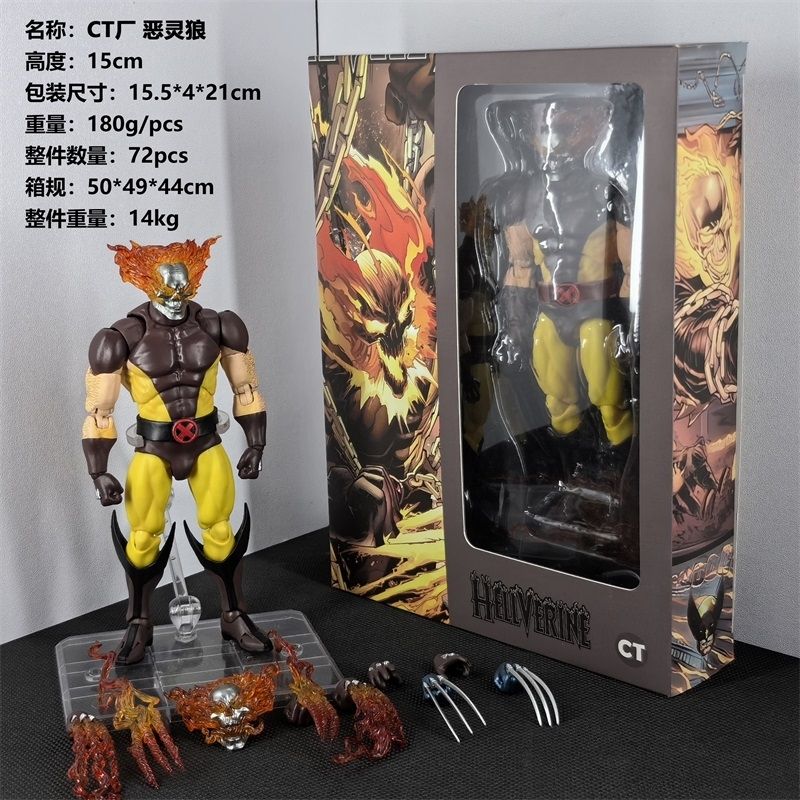 In Stock Ct Toys Hellverine Figure Wolverine Mafex 096 138 X-Men Anime Action Figure Collection Figurine Statue Model Gifts Toys