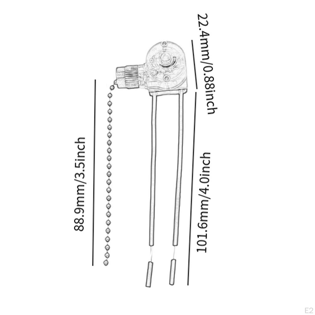5 Count Fan Light Pull Switches for Wall Lights and Ceiling Fans Control