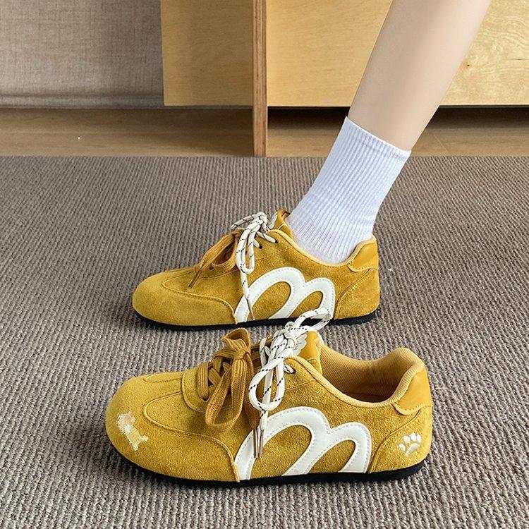 Popular versatile niche thick baseplate shoes women's autumn Dexun Forrest Gump shoes 2025 new lightweight casual sports bread shoes