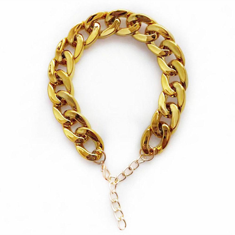 

Регулируемый Золотой Ошейник для Собаки Сверхлегкий Пластиковый Ошейник Кубинская Цепь для Кошки Собачки Украшение для Бульдога Ожерелье Аксессуары для Питомца золотой