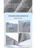Men's Summer V-Neck Japanese Style Striped Two-Piece Look Shirt