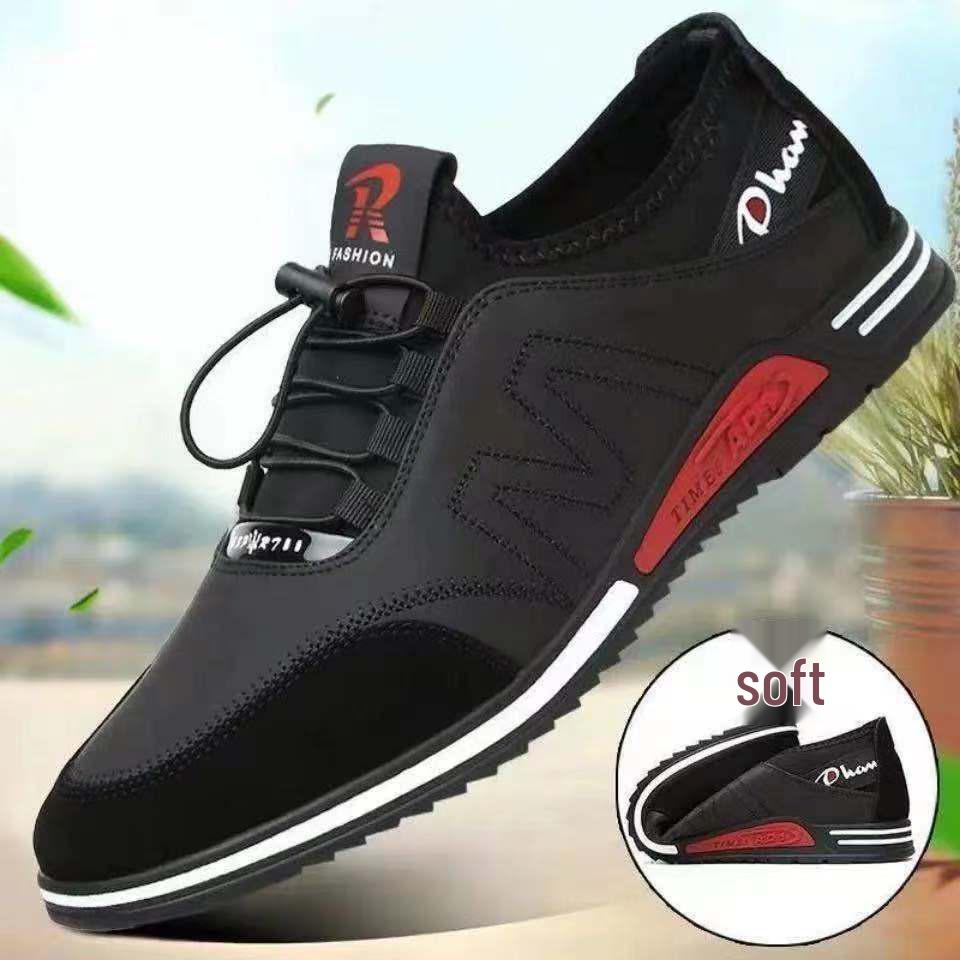 

Чоловічі повсякденні білі кросівки з сітчастим верхом на м якій підошві: Дихаюче, Універсальне Літнє Взуття 44 чорний