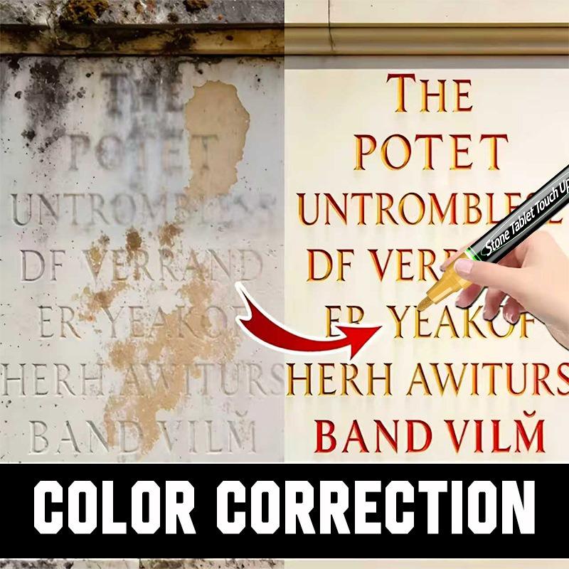 Pet Tombstone Touch Up Paint Pen, Metal Pen for Repairing Inscriptions, Touch Up Paint, High Temperature Resistance, Waterproof, Not Easy To Fade