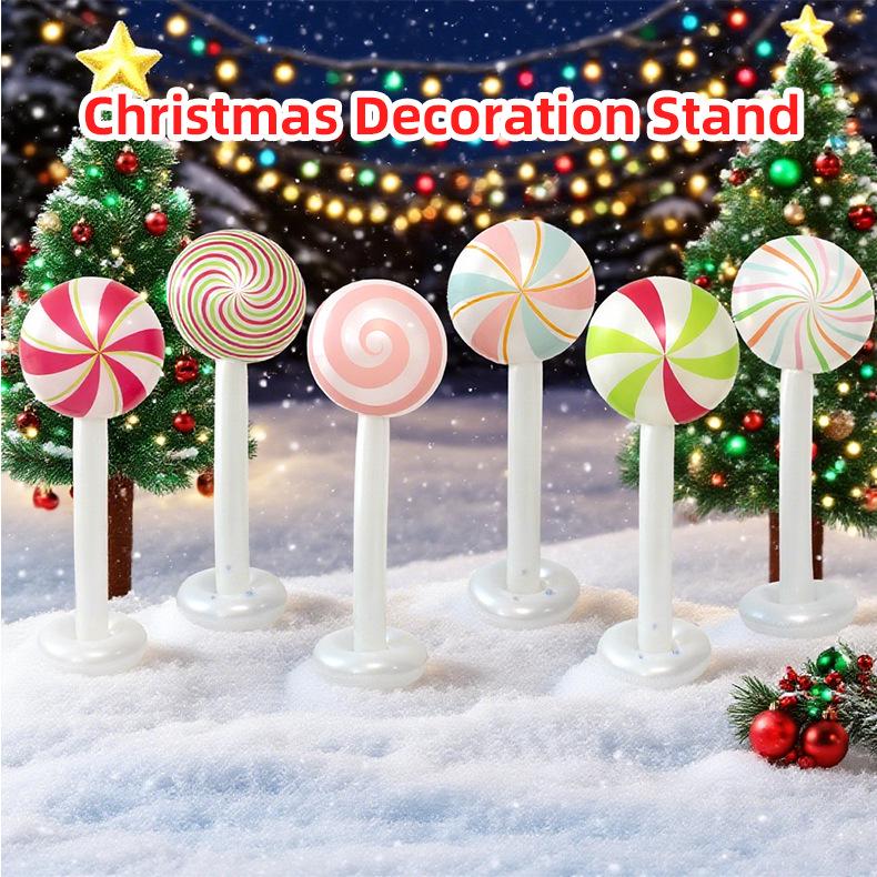 Christmas Inflatable Windmill & Lollipop Standee Decoration Set