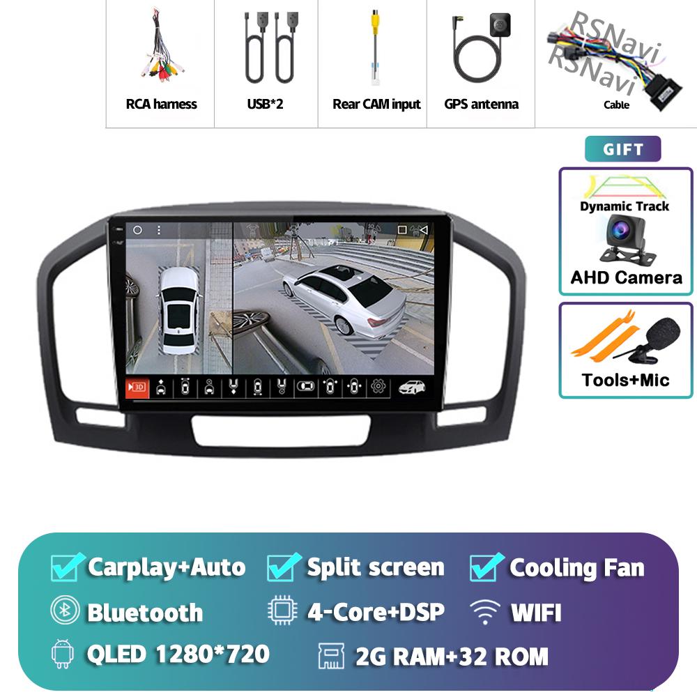 Android 14 Carplay Car Radio For Buick Regal Opel Insignia 2009 - 2013 Multimedia Video Player Navigation GPS Stereo 2Din DVD BT