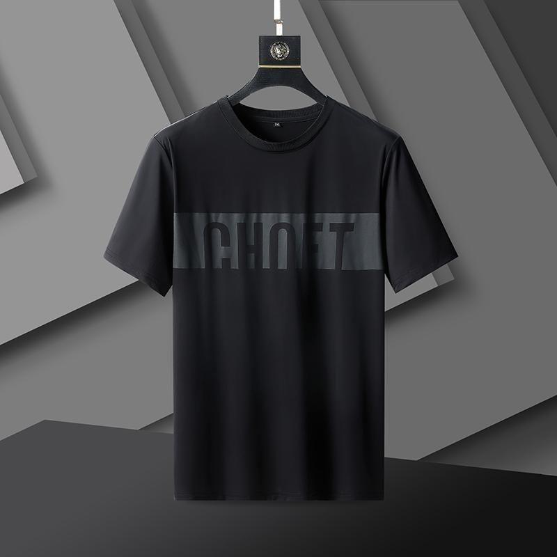 Fat Ice Silk Sports Suit Men's Plus Size Short-sleeved Men's Men's Suit Loose Plus Fat Plus Suit Men