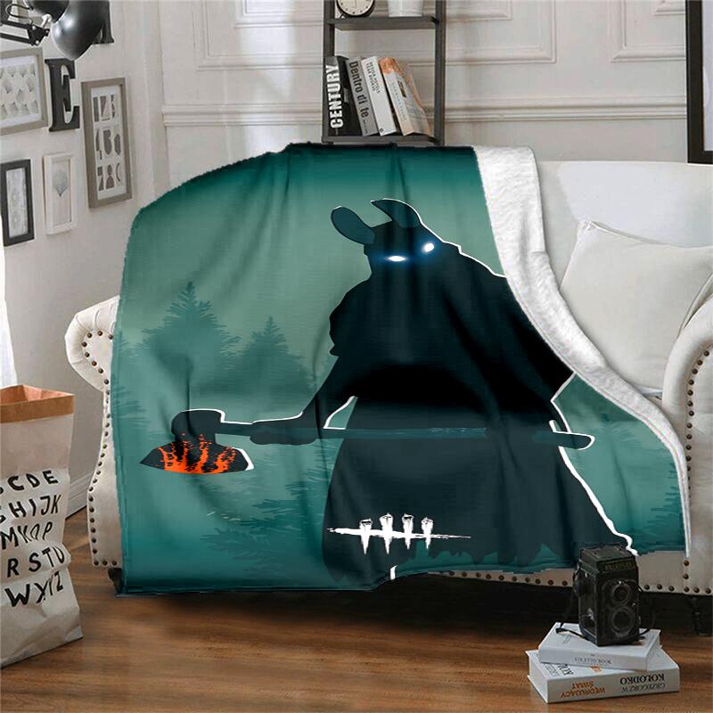 Dead by Daylight Flannel Blanket Soft Warm All-Season Throw, Design for Camping, Car Travel, Hiking Sofa, Bed, Office Perfect Gift for Parties