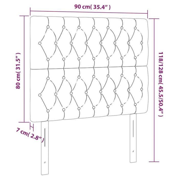 VidaXL LED Headboard Bedroom Furniture Single Bed Accessory Headboard Interior Taupe 3122746