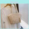 Simple And Large Capacity Women Casual Woven Shoulder Bag For Daily Casual Wear