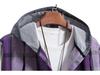 Korean Style Plaid Hooded Long Sleeve Men's Casual Shirt - 2024 Spring/Autumn Trend