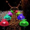 Layer Solar Light Toy Home Decor Outdoor Fiber Optic Lamp Flowers Lamp Jellyfish Lamp Night Light