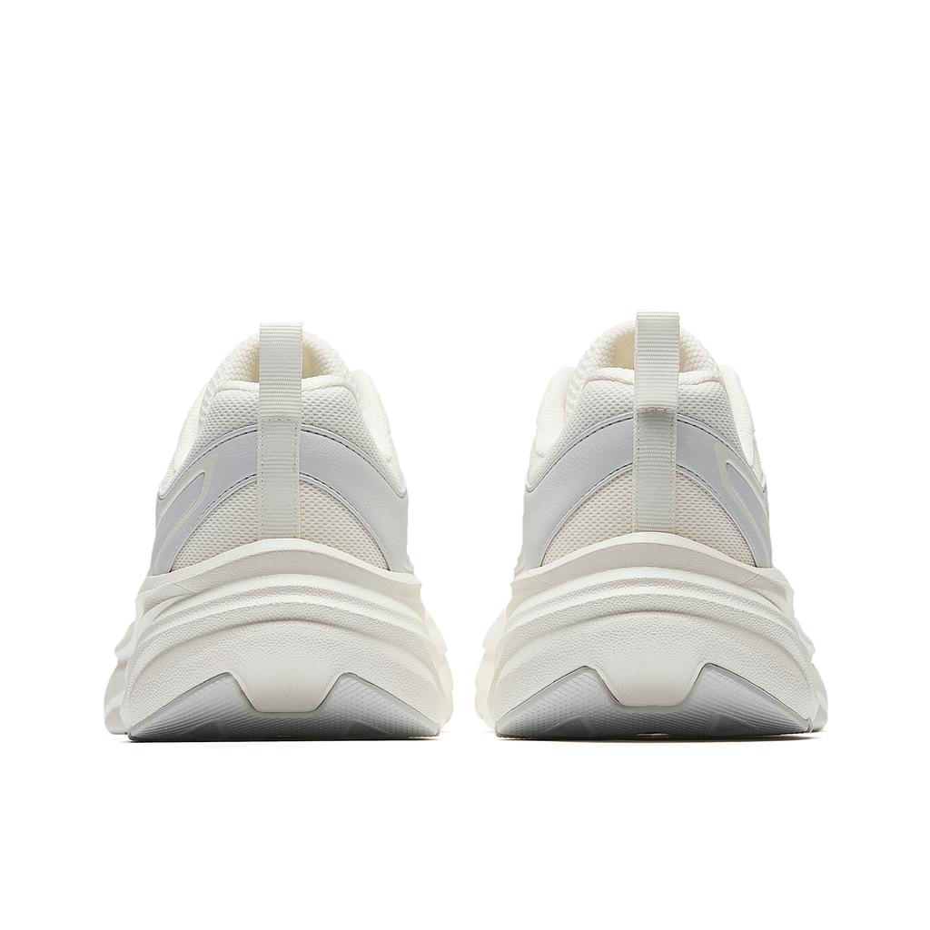 Anta Light Fabric Synthetic Leather Breathable Non-Slip Casual Fashion Trend Women Sneaker Ivory-White Sand-Gray 922545521-1