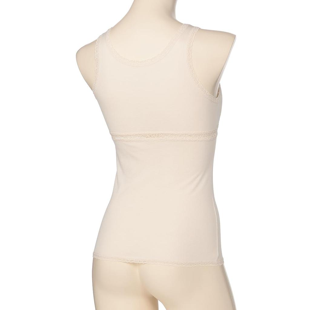 Casual Cotton Tank Top Inner with Made In Powder Peach [Atsugi] Underwear, Blend, Moisture-wicking, Quick-drying, Cups, Japan, 47306RS, Women's,