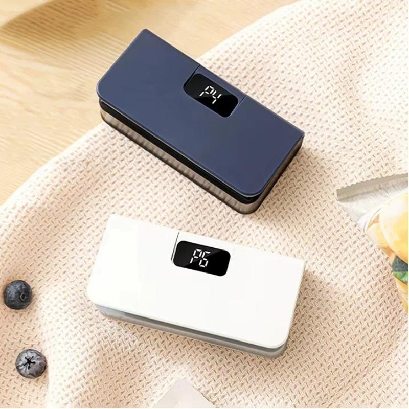 1 Set Package Sealing Machine 2 In 1 Portable Mini Plastic Bag Heat Sealer With Power Digital Screen Display