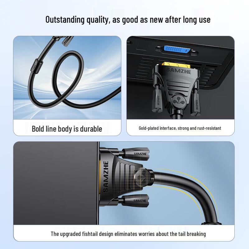 Shan Ze DVI-D 24+1 Male-to-Male Digital HD Video Cable