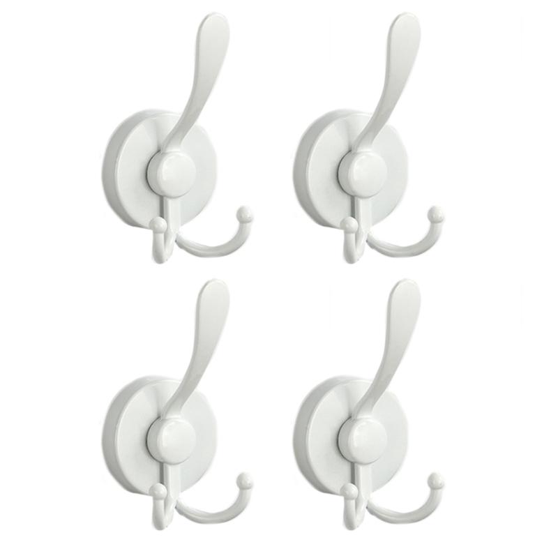 Pack of 4 Powerful Suction Hooks Luxurious Suction Cup Hooks for Tile Space Saving Bathroom Hanger Accessories