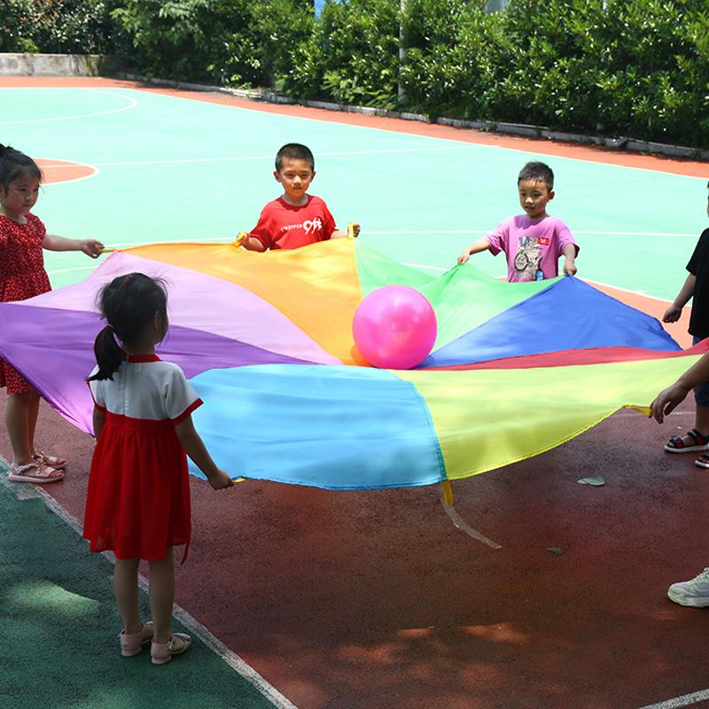 Outdoor Kids Games Kids Play Rainbow Parachute Plaything 2M 3M 5M Cooperative Teamwork Activities Party Carnival Fun Favors
