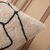 Black White Stitching Cushion Cover Abstract Geometric Line Art Pillow Cover Neutral Decoration Texture Home Sofa Bed 45X45Cm