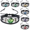 Bracelet Lumineux Genshin Impact avec Bracelet Réglable en Cuir PU pour Briller la Nuit