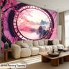 Cherry Blossom Mountain Scenery Digital Printing Polyester Wall Tapestry Suitable for Use In Living Rooms Offices Bars and Party
