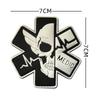3D PVC Medic Schädel Taktischer Moral-Patch mit Klettverschluss