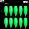 10Pcs 3.2g/7.5g New Silicone Fly Fishing Lure Sinking-down Transparent Casting Aids Fishing Tools Buoy
