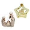 Resin Nativity Figurines Xmases Natvity Scene Statues Desktop Ornament Resin Manger Holy Family Sculptures Home Decors